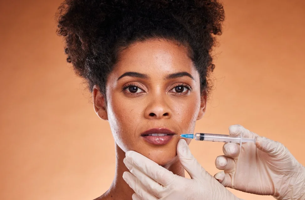 Fillers and facial rejuvination. Imige of a woman receiving dermal filler treatment for youthful facial rejuvenation at Body Scientific Aesthetics.