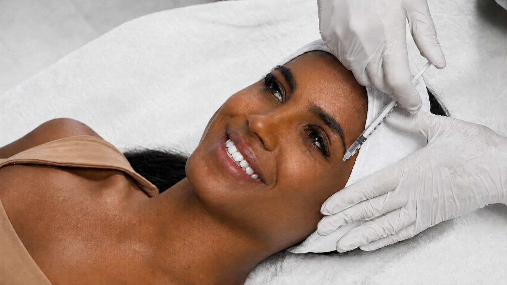 Client receiving a BOTOX® Cosmetic injectable treatment for natural, confident facial rejuvenation near Hunt Valley, Maryland.