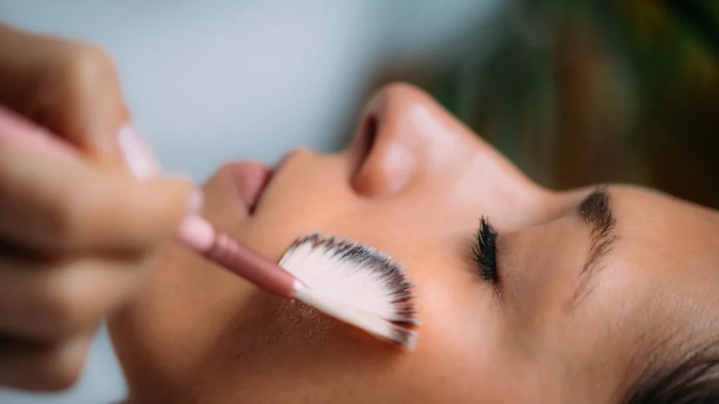 Client receiving a facial treatment to support healthy skin renewal and consistent skincare results in Timonium, Maryland.