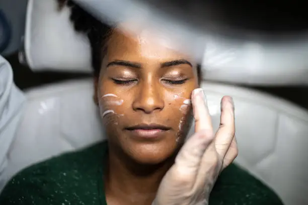 Med Spa Near Me Image of a Woman receiving a customized facial treatment at a medical spa in Timonium, Maryland