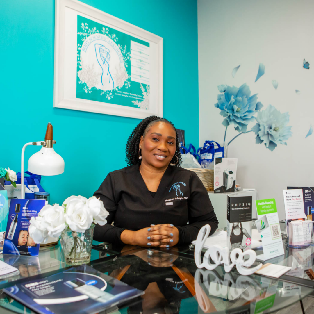 Nurse Practitioner Heather at Body Scientific Aesthetics in Timonium, MD, offering Botox injections, body sculpting, and medspa services