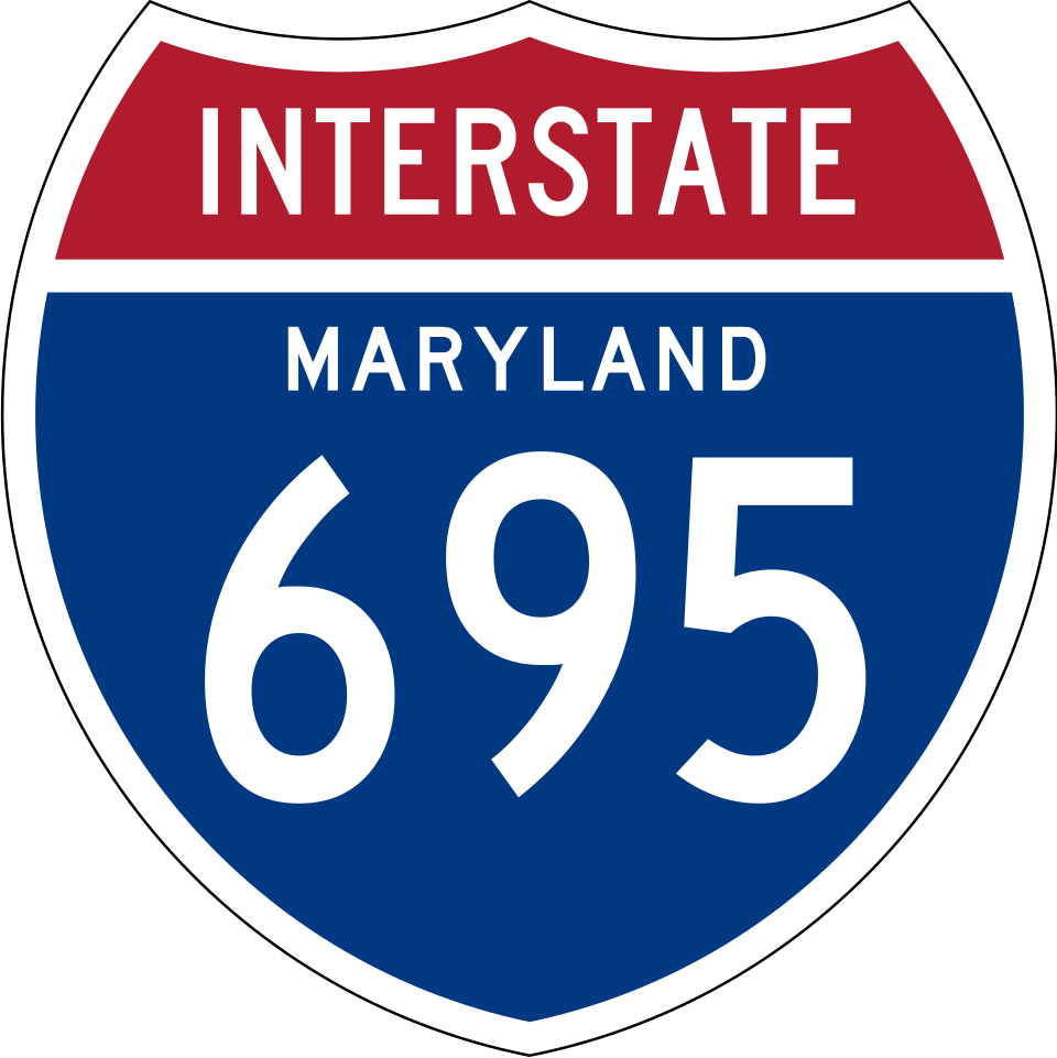 view of the I-695 interchange showing convenient highway access for Perry Hall, Rosedale, and northeast Baltimore clients visiting Body Scientific Aesthetics.